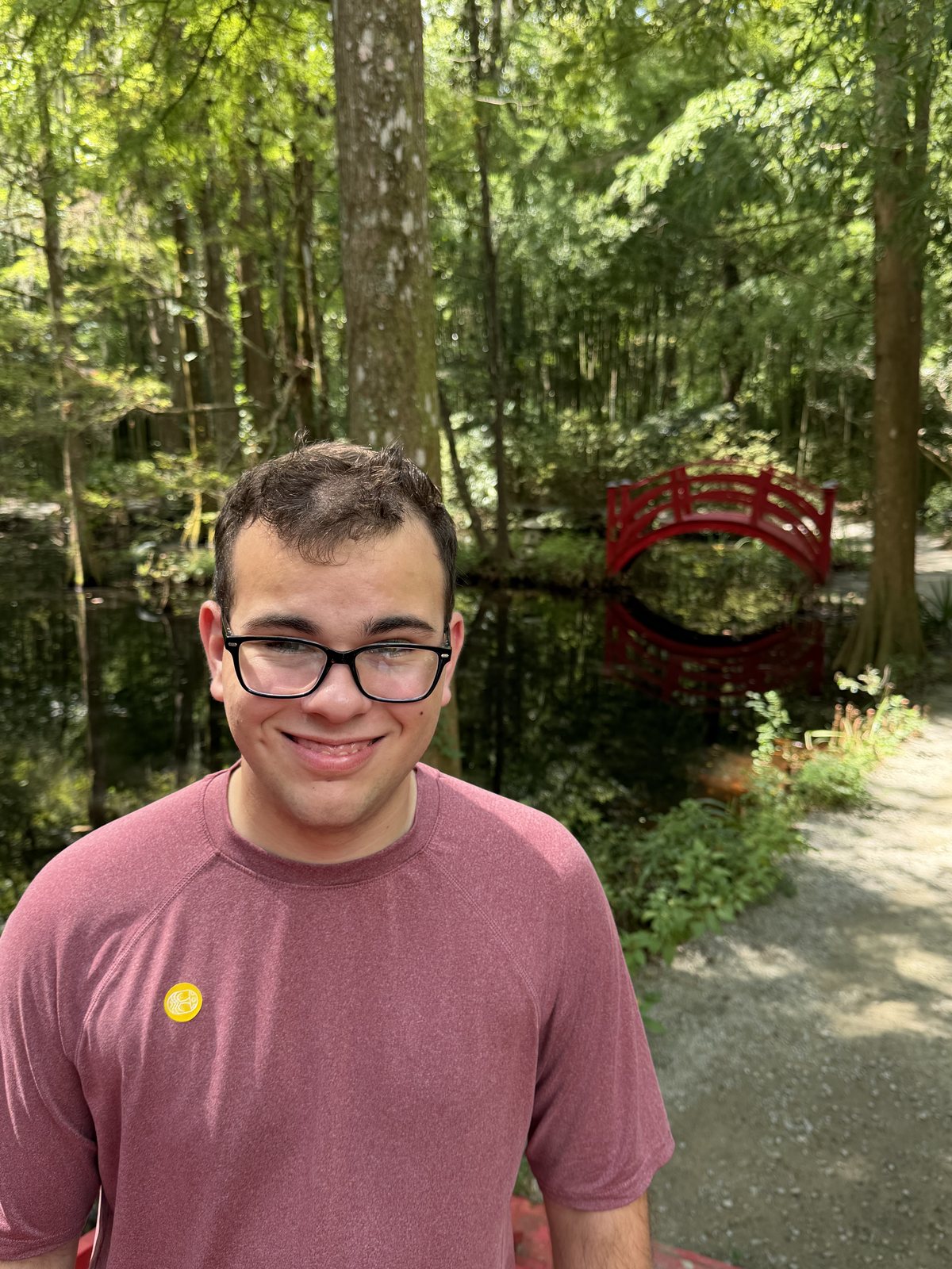 Cypress swamp portrait, red-bridge edition.