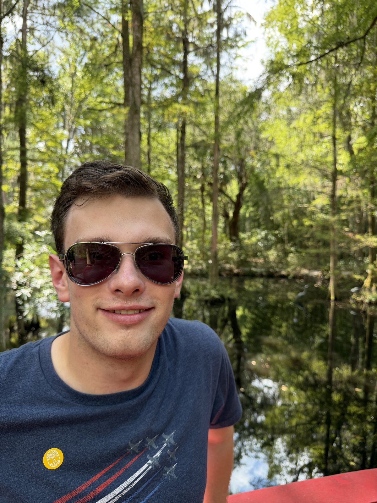 Cypress swamp portrait, sunglasses edition.
