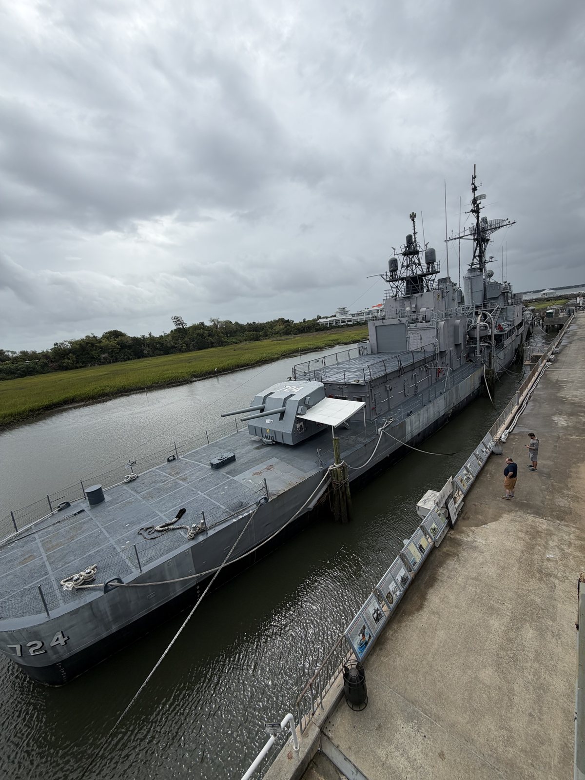 Laffey from the pier, gray on gray.