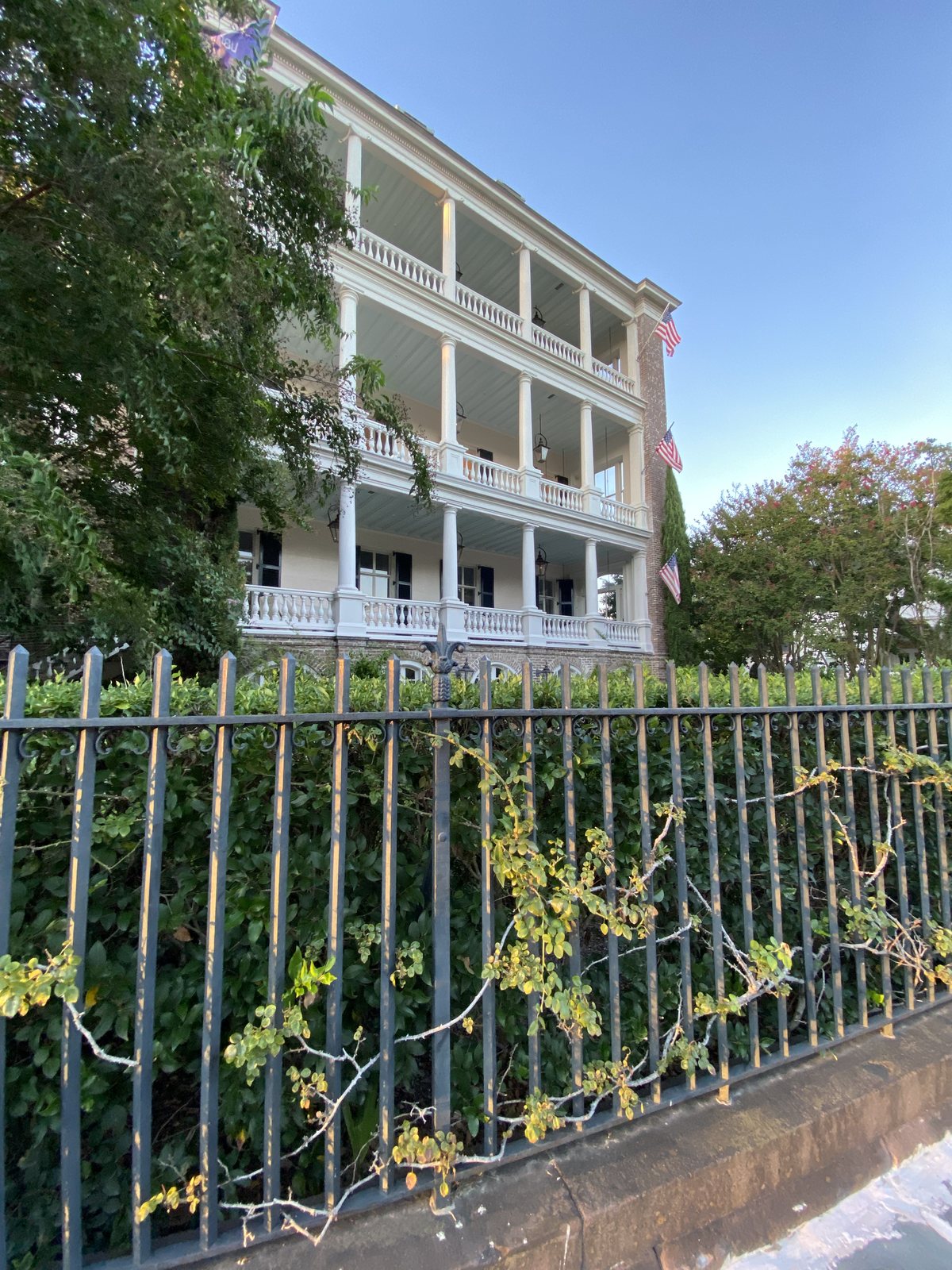 South of Broad. Beautiful homes along the sea front.
