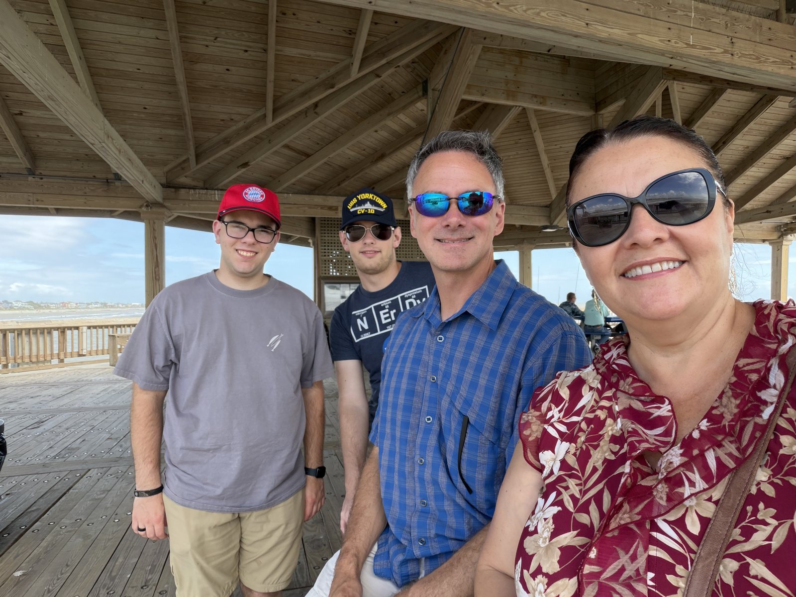 Folly Beach pier gazebo, before anyone got wet.