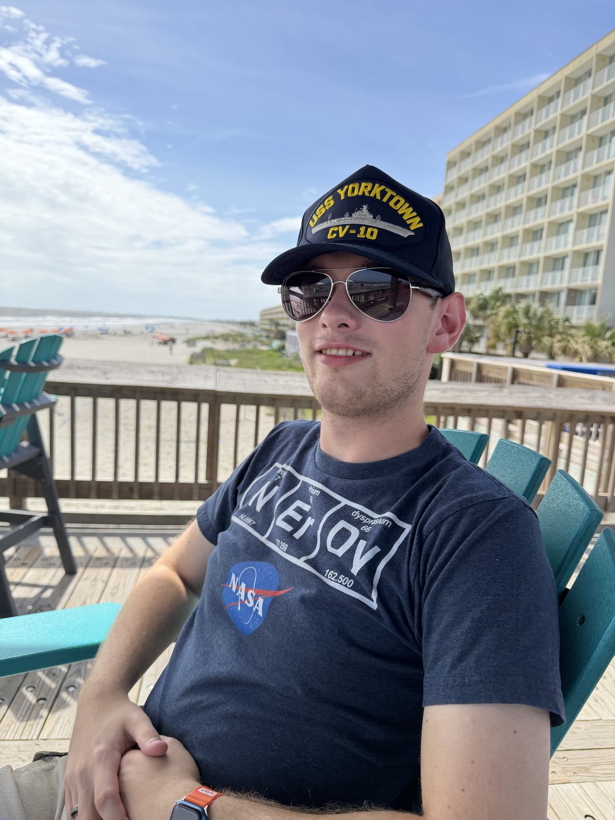 Travis in the Yorktown hat he bought yesterday. He reads military history, studies military history, and the Yorktown visit was, let's be honest, primarily for him. The rest of us had a good time too.