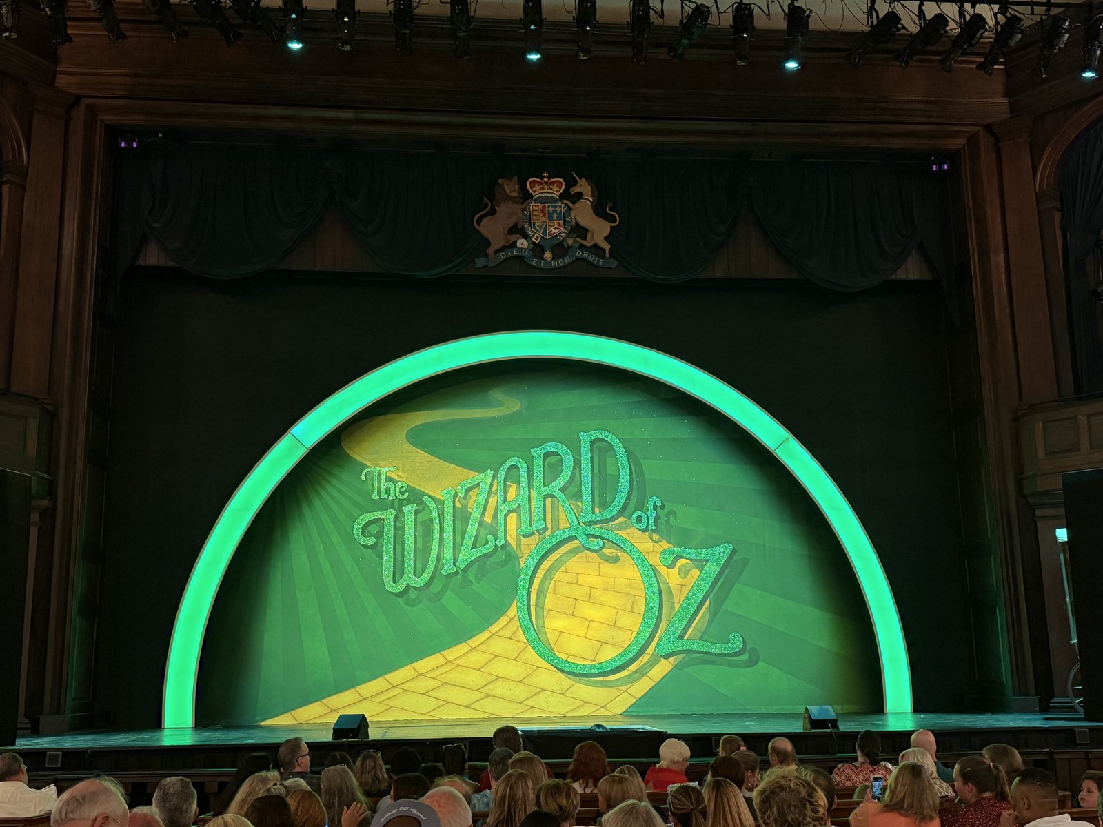 The stage, pre-show. There's no place like Row M.