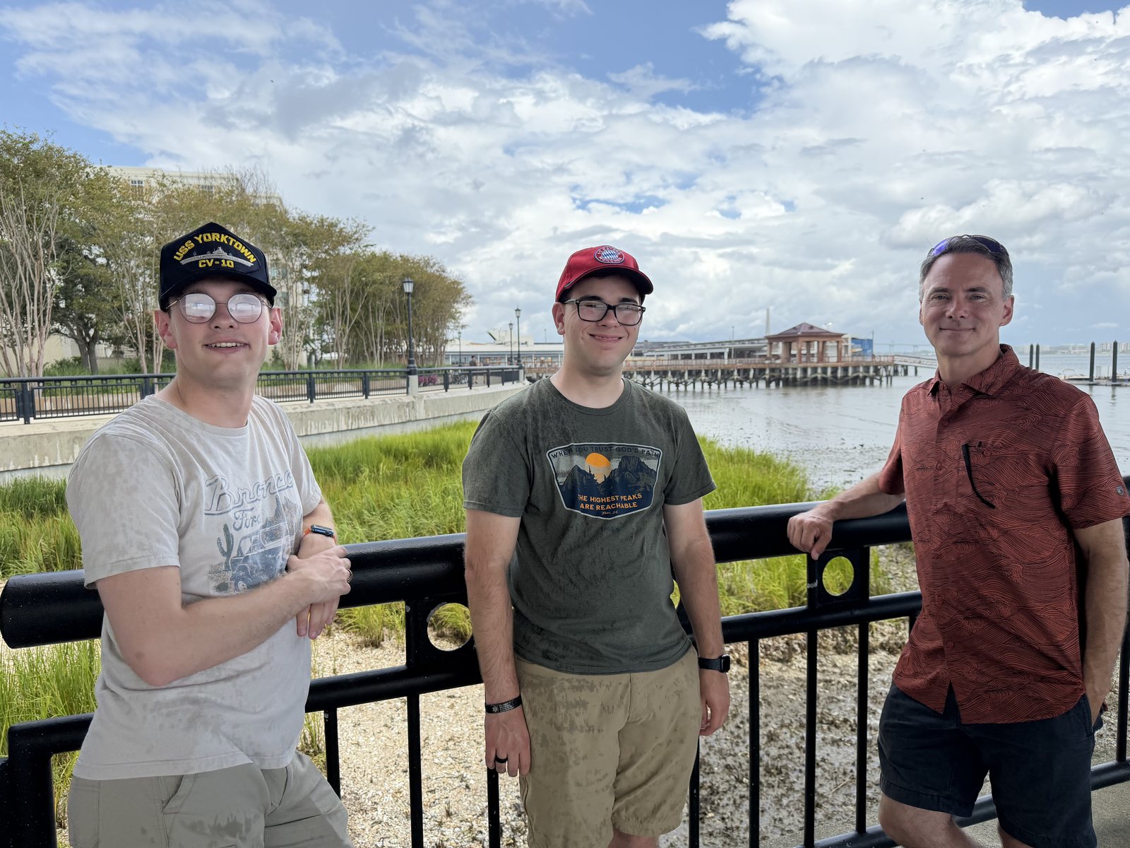 Waterfront Park pier, take two. The marsh, the harbor, the humidity.